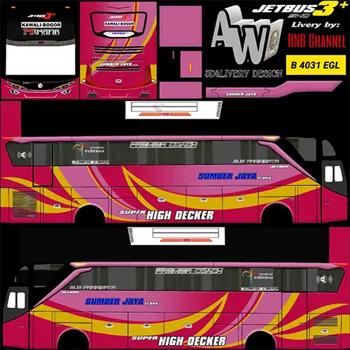 14. Livery BUSSID Sumber Jaya SHD Premier Coach