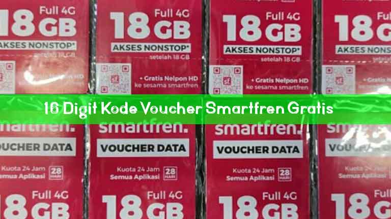 16 Digit Kode Voucher Smartfren Gratis