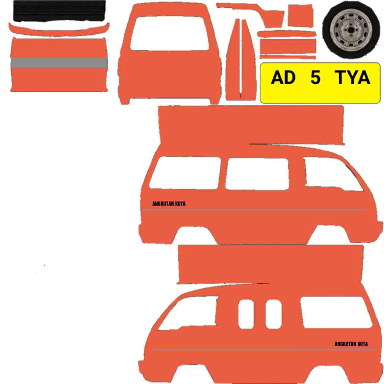 16. Livery Angkot Angkutan Kota Orange