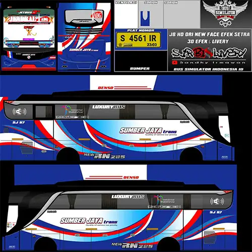 16. Livery BUSSID Sumber Jaya Jendral