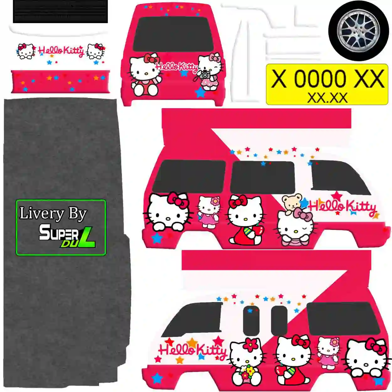 19. Livery Angkot Hello Kitty