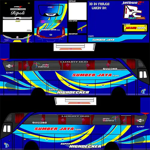 19. Livery BUSSID Sumber Jaya Genggong V1