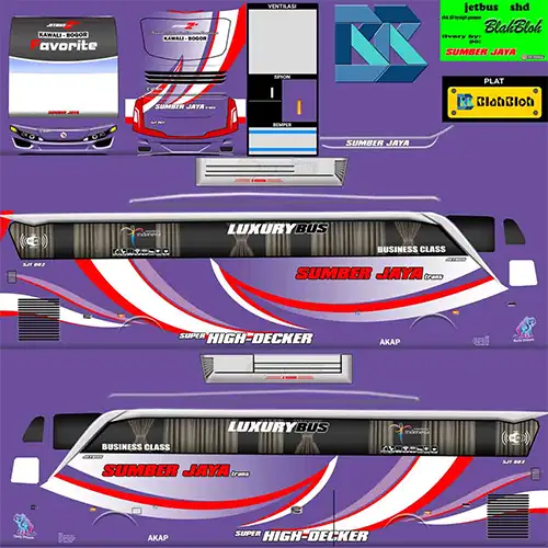 20. Livery BUSSID Sumber Jaya Popeye V1