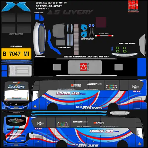 24. Livery BUSSID Sumber Jaya New RN285