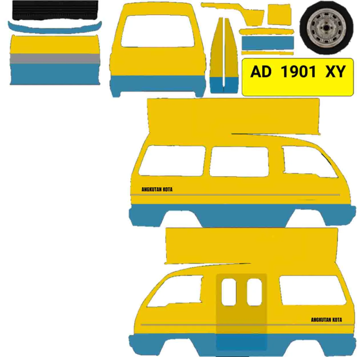 3. Livery Angkot Angkutan Kota