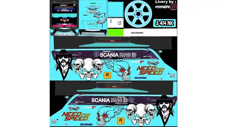 Livery 3D Full Stiker Scania